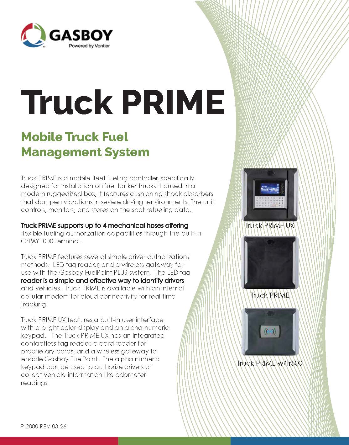Truck PRIME Product Information Sheet