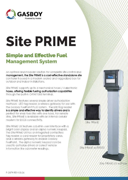 Site Prime Product Info Sheet