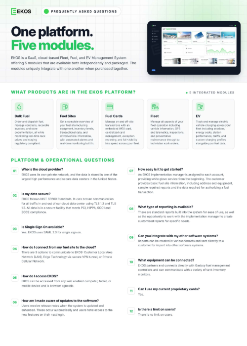 EKOS FAQ